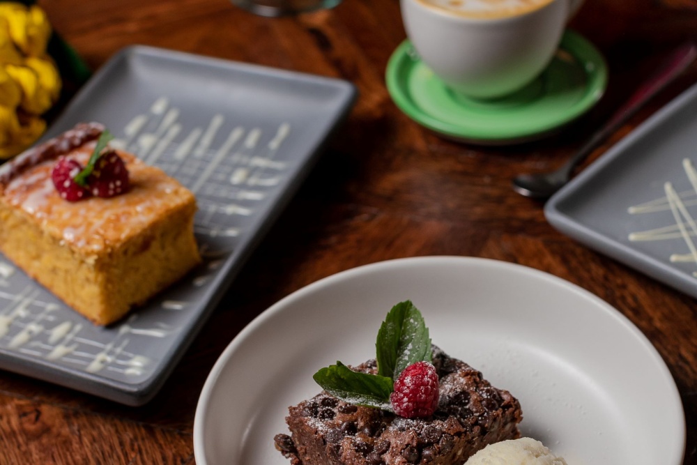 Brownie con helado